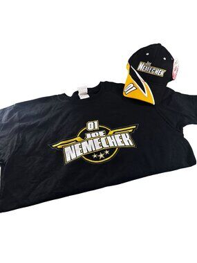Joe Nemechek NASCAR Cap Men Hat Graphic Knit Tee Shirt Sportswear Fan Signed